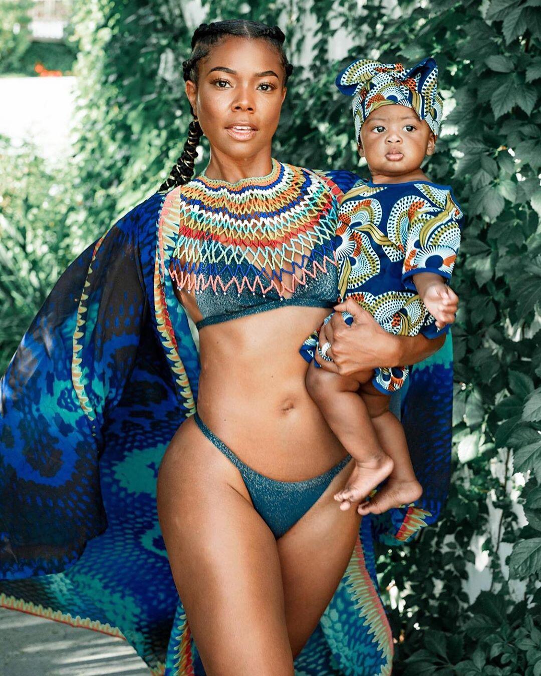 Kaavia James Rocks Ankara Summer Dress With Mother Gabrielle Union