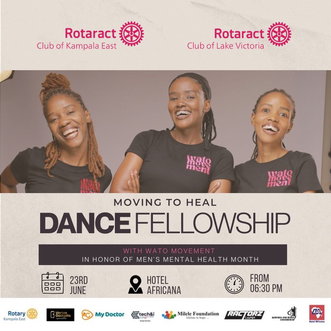 💃🏾🕺🏾 Move. Connect. Heal. Join us for the Dance Fellowship with WATO Movement as we celebrate Men's Mental Health Month through movement, wellness, and fellowship. 📅 23rd June 📍 Hotel Africana ⏰ 6:30 PM #DanceFellowship #MensMentalHealth